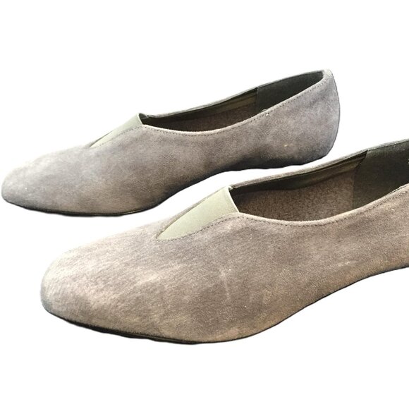 Magdesians Suede Slip-on Pumps in Grey (7) - Picture 11 of 14